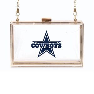 Dallas Cowboys clear acrylic clutch